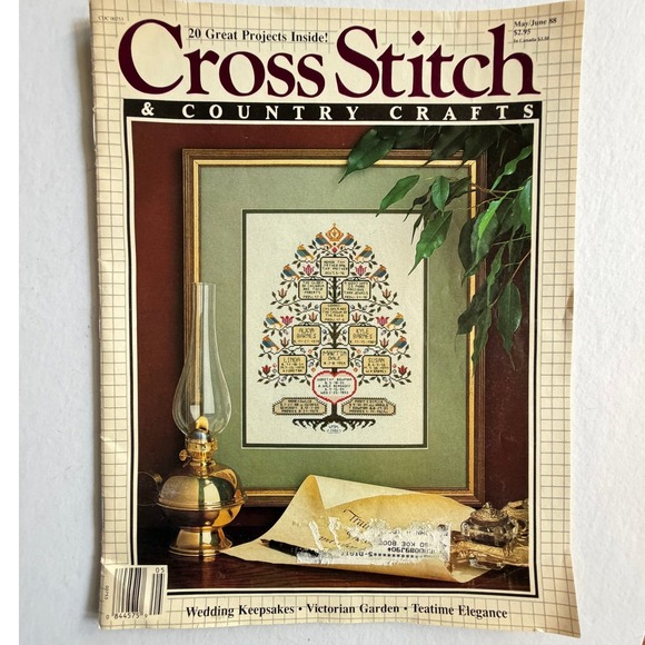 Cross Stitch & Country Crafts Other - VTG Cross Stitch & Country Crafts Magazine May June 1988 Cross Stitch Patterns